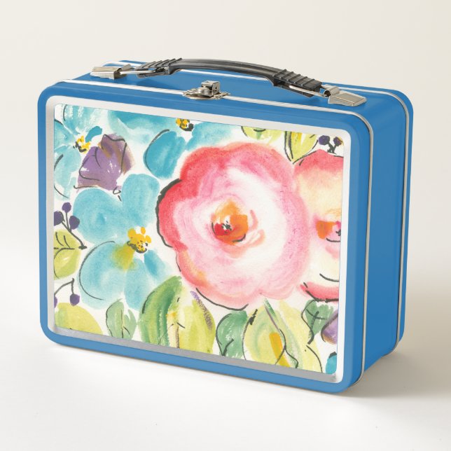 Flower Delight II Metal Lunch Box (Front)