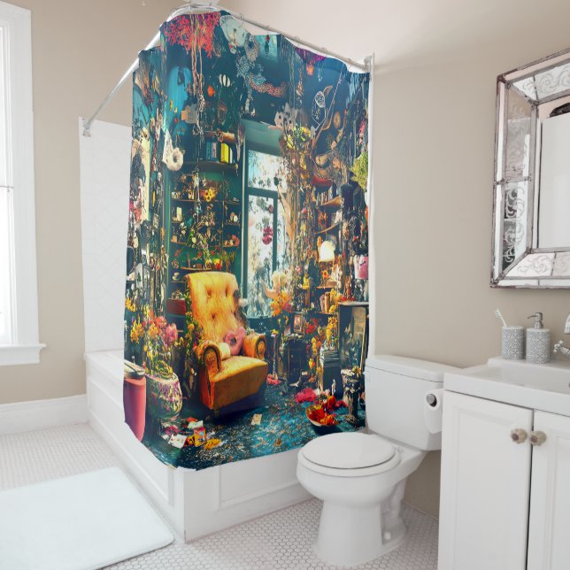 Flower Den Shower Curtain (In Situ)