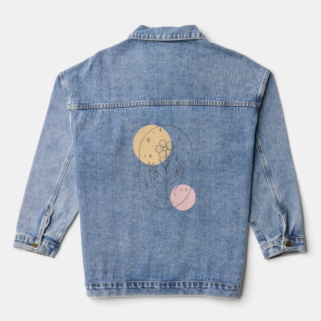 Flower Denim Jacket (Back)