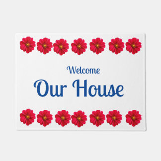 Flower Design 18" x 24" Door Mat