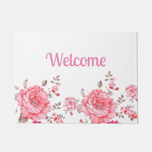 Flower Design 18" x 24" Door Mat