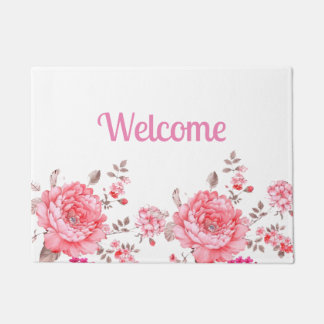 Flower Design 18" x 24" Door Mat