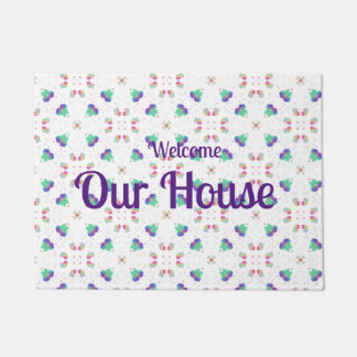 Flower Design 18" x 24" Door Mat