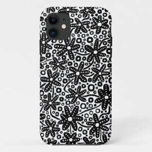 Flower Design - Black on White.pdf iPhone 11 Case