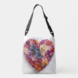 Flower design crossbody bag