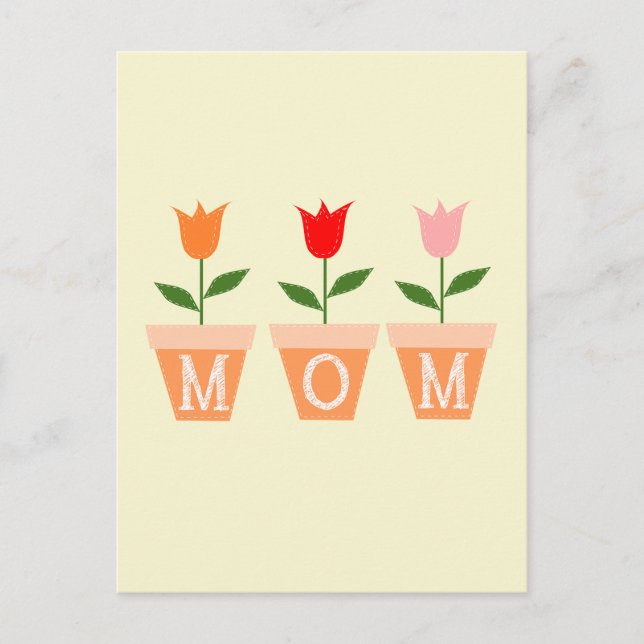 Flower design for mom postcard (Front)