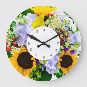 Flower Design Kitchen Clocks