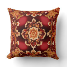 Flower design printed pillow with beautiful craft
