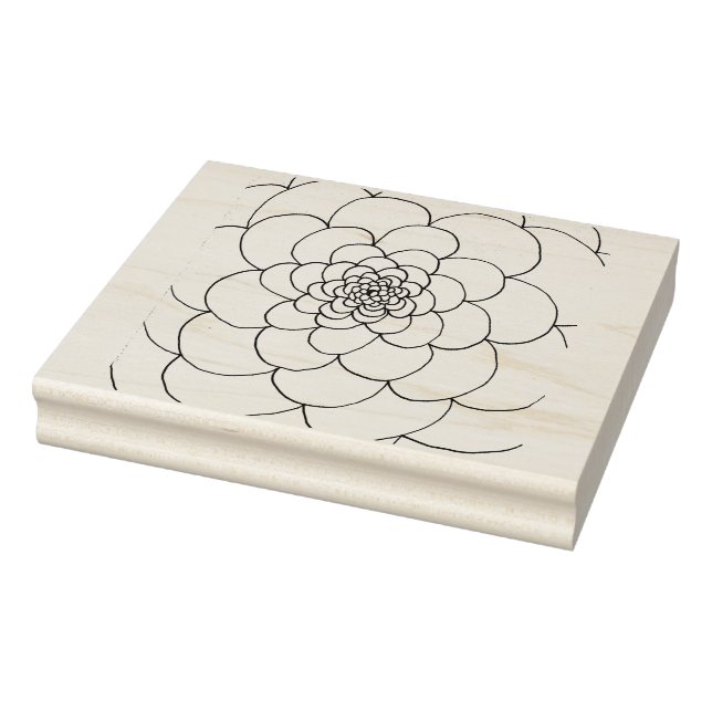 Flower Design Rubber Stamp (Stamp)