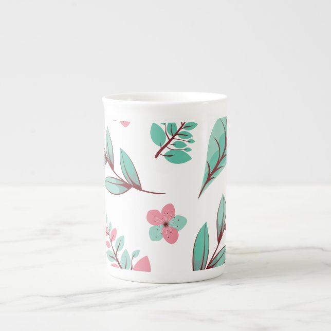 Flower Design Series 2 Bone China Mug (Front)