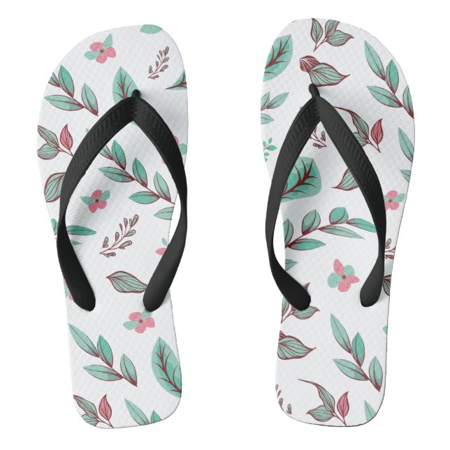 Flower Design Series 2 Flip Flops (Footbed)
