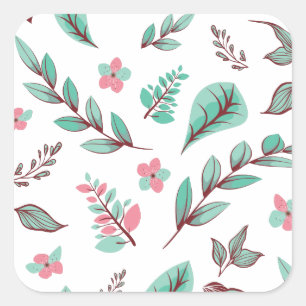 Flower Design Series 2 Square Sticker