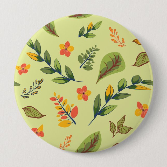Flower Design Series 3 10 Cm Round Badge (Front)