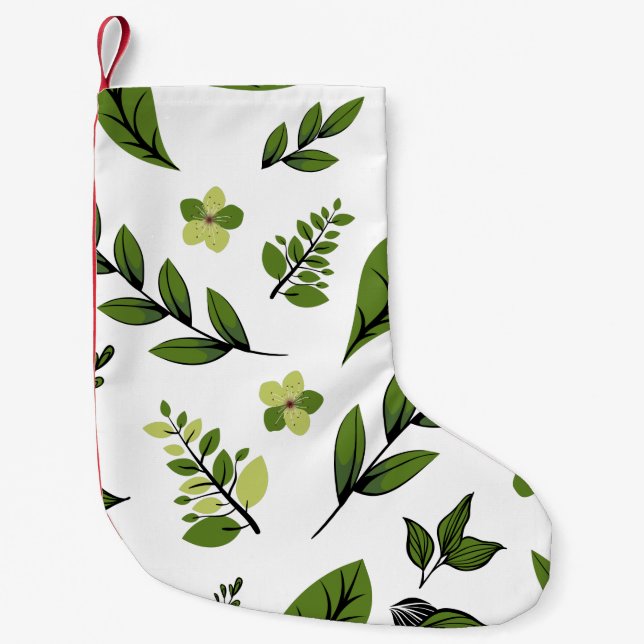 Flower Design Series 4 Small Christmas Stocking (Front)