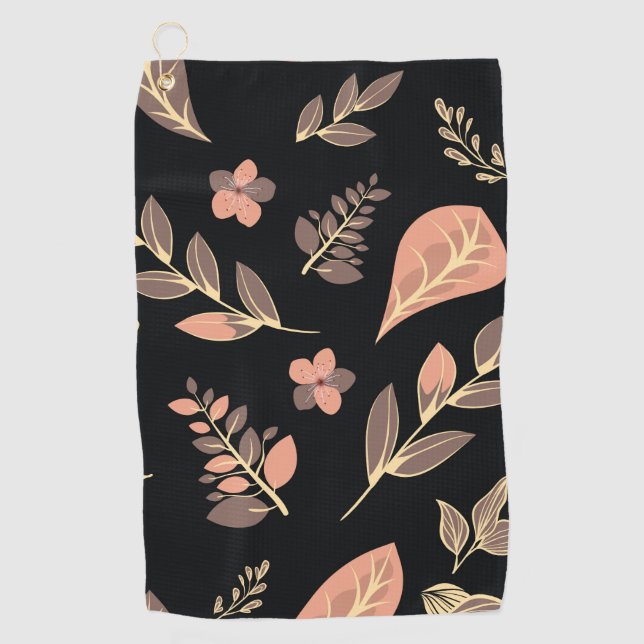 Flower Design Series Golf Towel (Front)