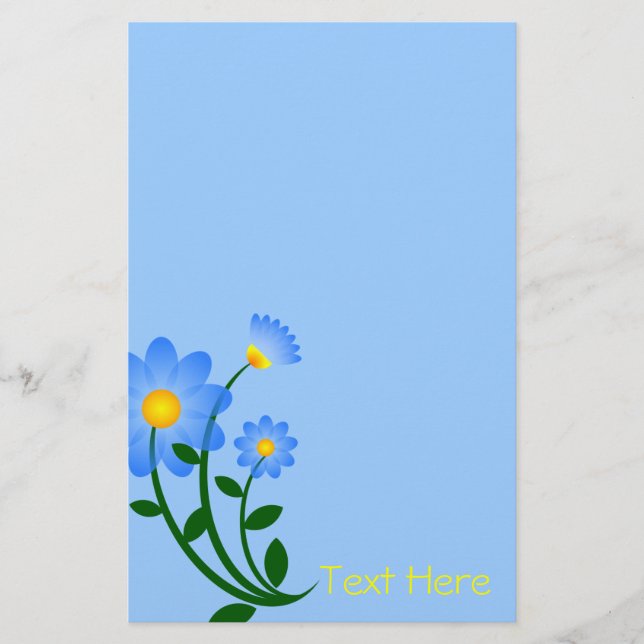 Flower Design Stationery (Front)