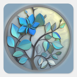 Flower design sticker