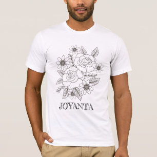 Flower design white Men Joyanta T-Shirt