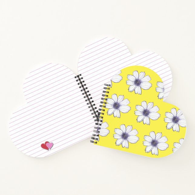 Flower design yellow notebook (Inside)
