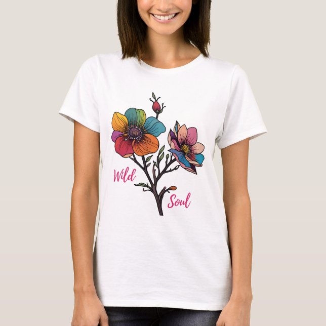 Flower_dgn.no.8- by Maaya_Prints, Women's T-Shirt (Front)