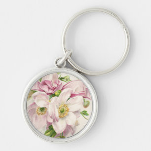 Flower digital image keychain