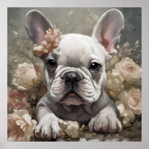 Flower Dog Breed Portraits 14 Poster