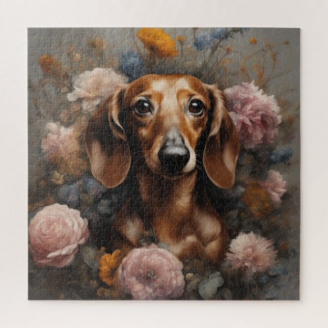 Flower Dog Breed Portraits 1 Jigsaw Puzzle (Vertical)