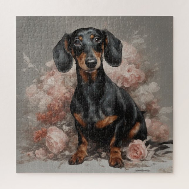 Flower Dog Breed Portraits 2 Jigsaw Puzzle (Vertical)