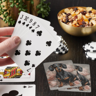 Flower Dog Breed Portraits 2 Playing Cards