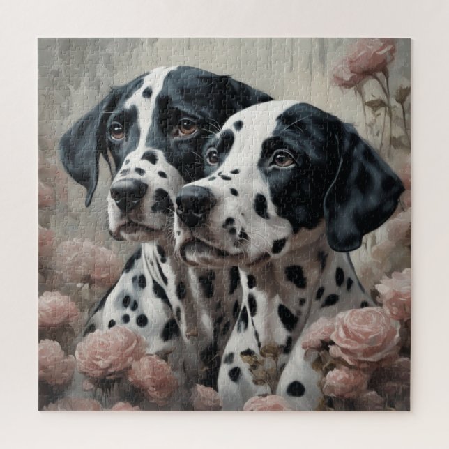 Flower Dog Breed Portraits 4 Jigsaw Puzzle (Vertical)