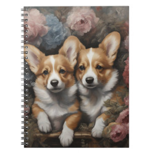 Flower Dog Breed Portraits 5 Notebook