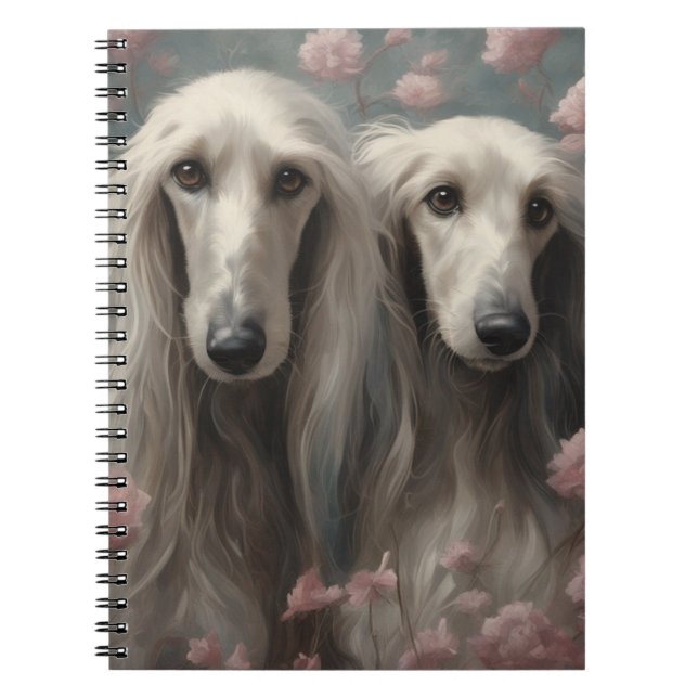 Flower Dog Breed Portraits 8 Notebook (Front)