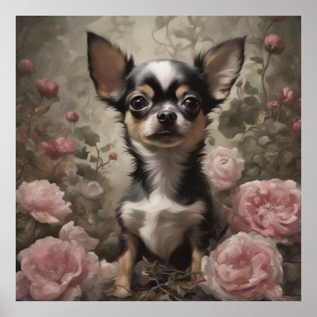 Flower Dog Breed Portraits 9 Poster (Front)