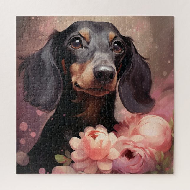 Flower Dog Puzzle (Vertical)