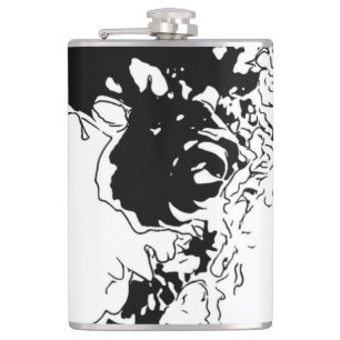 Flower Doodle Hip Flask