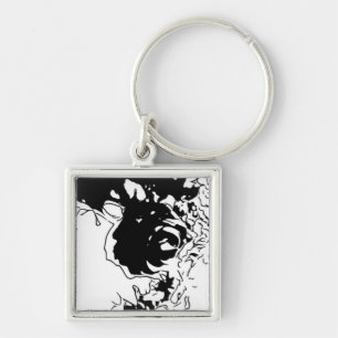 Flower Doodle Key Ring