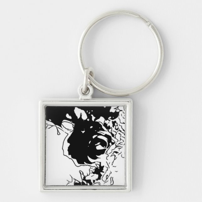 Flower Doodle Key Ring (Front)