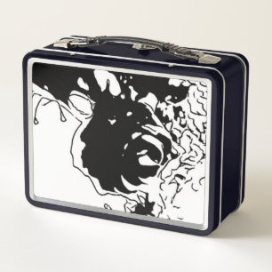 Flower Doodle Metal Lunch Box