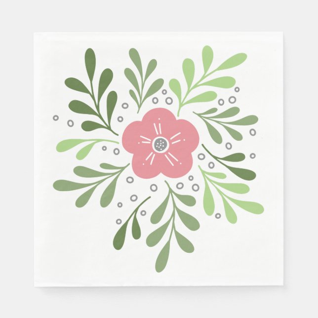 FLOWER DOODLE NAPKIN (Front)