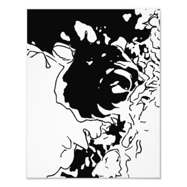 Flower Doodle Photo Print (Front)