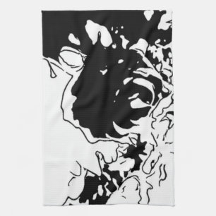 Flower Doodle Tea Towel