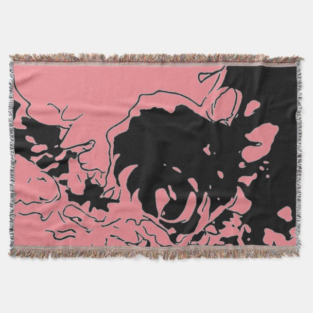 Flower Doodle Throw Blanket (Front)