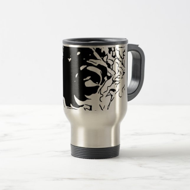 Flower Doodle Travel Mug (Front Right)