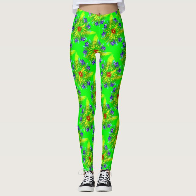 Flower Doodles Leggings (Front)