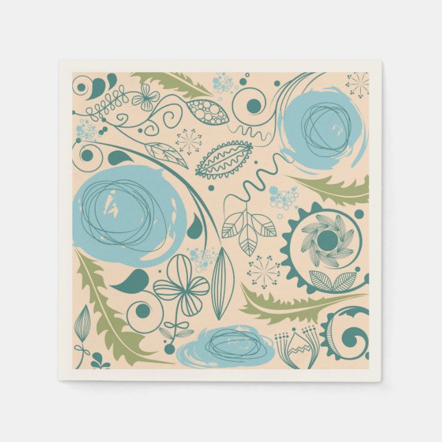 Flower Doodles Napkin (Front)