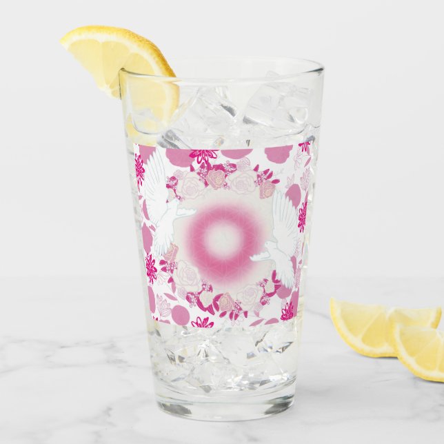 Flower dove glass (Front Ice)