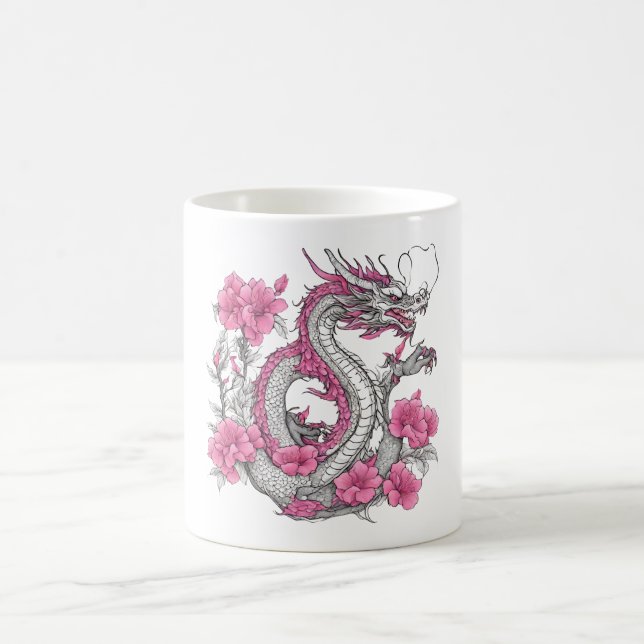 Flower Dragon Coffee Mug (Center)