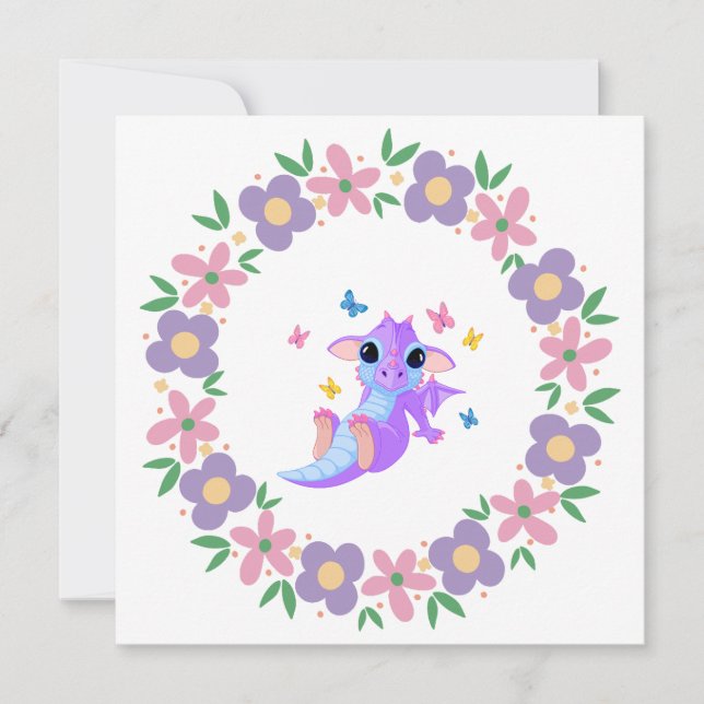 Flower Dragon Invitation (Front)