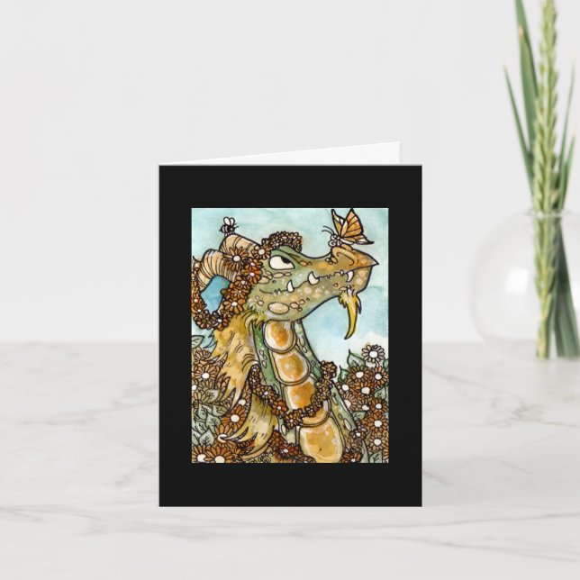 Flower Dragon Notecard (Front)