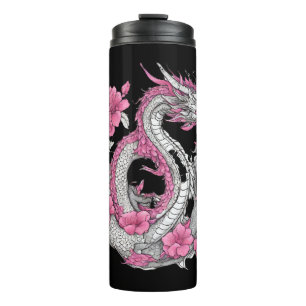 Flower Dragon Thermal Tumbler